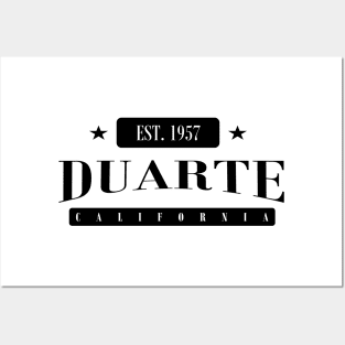 Duarte Est. 1957 Standard Black Posters and Art